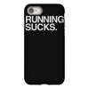 running sucks   humor exercise running gym marathon runner workout tee iPhone 8 Case