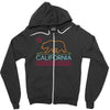 neon sign california republic flag bear Zipper Hoodie