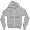neon sign california republic flag bear Zipper Hoodie