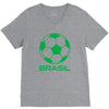 brasil sport soccer ball fun V-Neck Tee