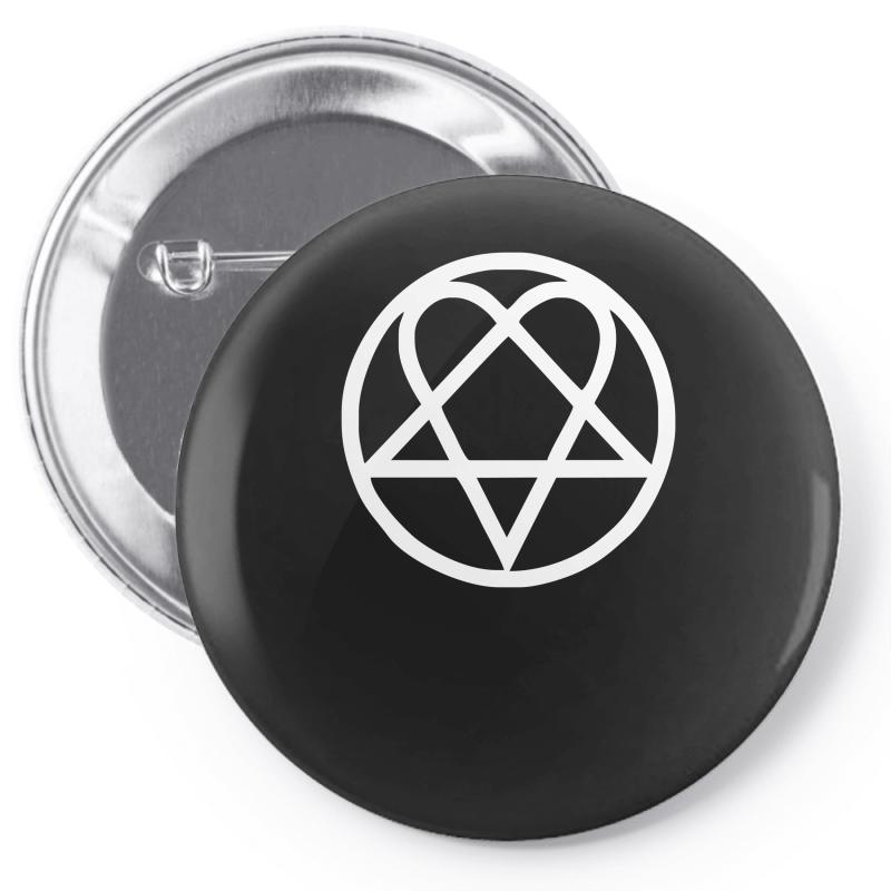 him heartagram new Pin-back button