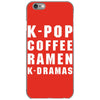 k pop coffee ramen k dramas iPhone 6/6s Case