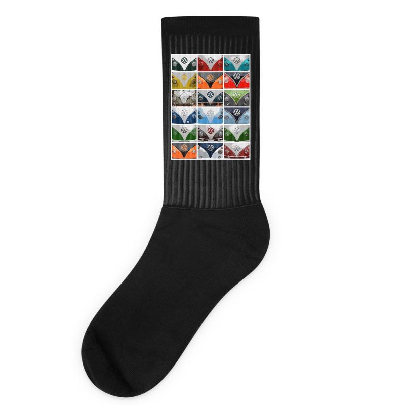 vw camper van fronts, ideal gift or birthday present Socks