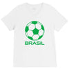 brasil sport soccer ball fun V-Neck Tee