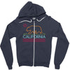 neon sign california republic flag bear Zipper Hoodie