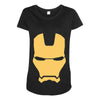 iron man mask avengers marvel comics gift Maternity Scoop Neck T-shirt