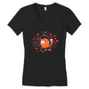 happy space fox   porky roebuck Women's V-Neck T-Shirt