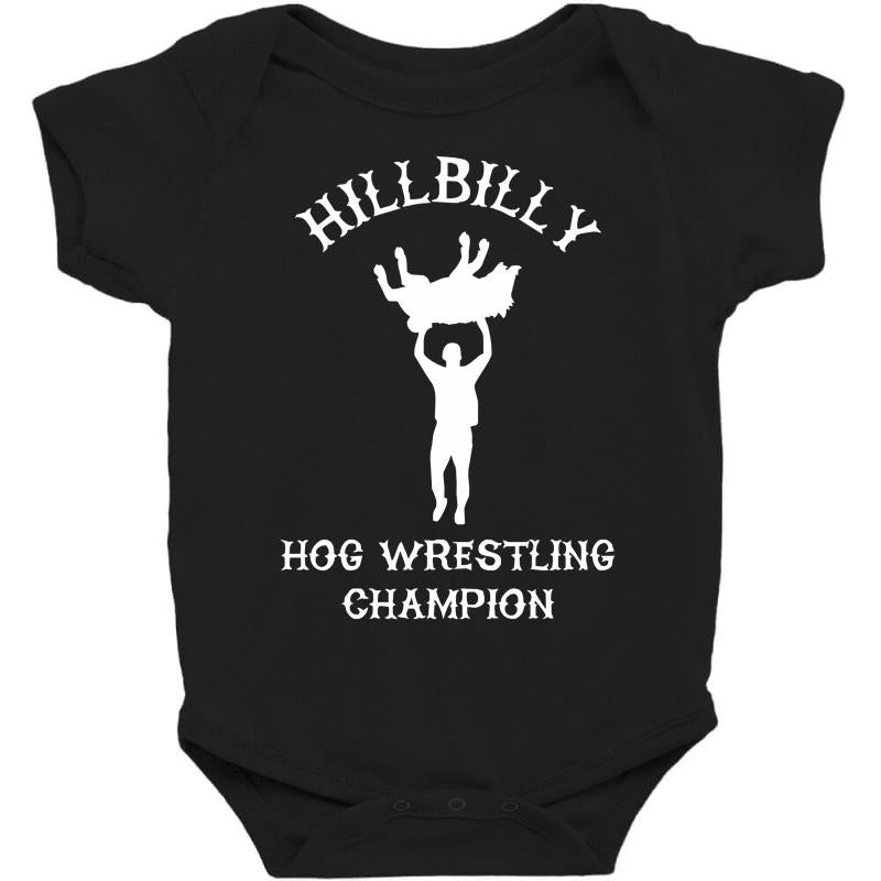 hillbilly hog wrestling champ Baby Bodysuit