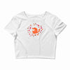 happy space fox   porky roebuck Crop Top