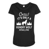 chill hungry wolf Maternity Scoop Neck T-shirt
