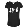 evolution of cricket white silhouette Maternity Scoop Neck T-shirt