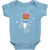 narwhal donuts cute unicorn sweet cool awesome Baby Onesie
