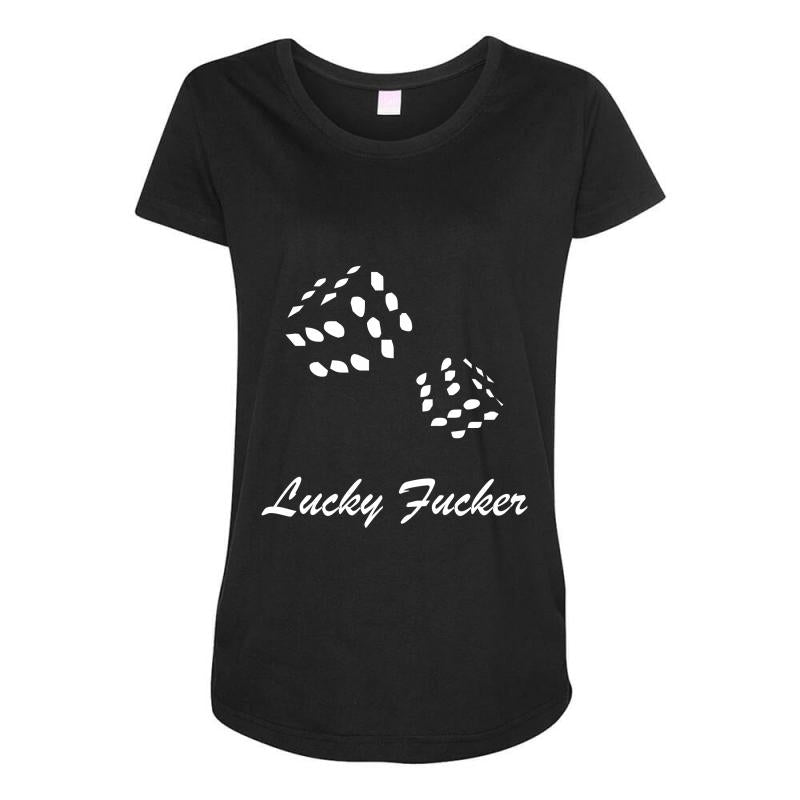 lucky fuers dice Maternity Scoop Neck T-shirt