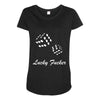 lucky fuers dice Maternity Scoop Neck T-shirt