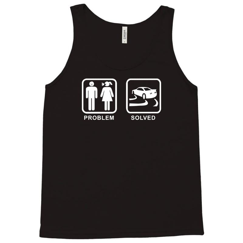 drifting   problem solved mens funny Tank Top