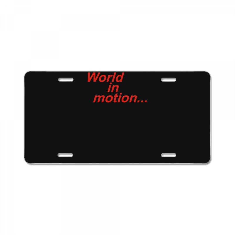 world in motion england italia 90 world cup football retro License Plate