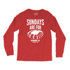 sundays are for football foot ball Long Sleeve Shirts