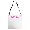 #drunk hashtag neon pink Adjustable Strap Totes