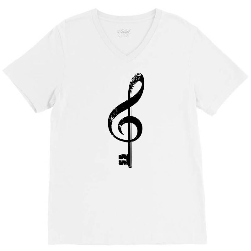 the music is the key V-Neck Tee