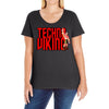 funny techno viking 3, ideal birthday present or gift Ladies Curvy T-Shirt