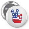 Peace Sign Hand Pin-back button
