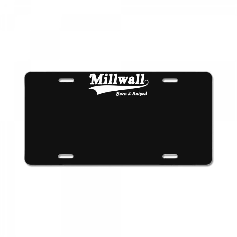 millwall born and raised retro License Plate