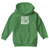 i'm not arguing i'm simply explaining why i'm right Youth Hoodie