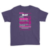 quens are born in may Youth Tee