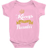kings are born in november Baby Onesie