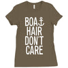 boat hair don't care Ladies Fitted T-Shirt