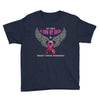 my hero is now my angel breast cancer awareness Youth Tee