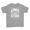 kings are born in october Youth Tee