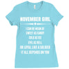 Super November Girl Ladies Fitted T-Shirt