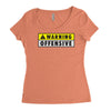 warning offensive mens funny Women's Triblend Scoop T-shirt