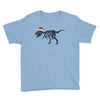 t rex skeleton santa claus Youth Tee