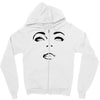 girl eye face black Zipper Hoodie