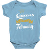 queens are born in february Baby Onesie