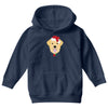 golden retriever dog with red santa's hat Youth Hoodie
