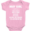 Super May Girl Baby Onesie