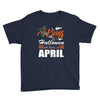 Halloween Kings Are Born In April Youth Tee