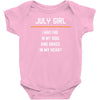 July Girl Baby Onesie