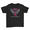 my hero is now my angel breast cancer awareness Youth Tee