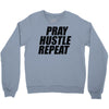 pray hustle repeat Crewneck Sweatshirt