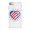 heart us flag 4th july fredom america usa iPhone 7 Case