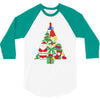 christmas tree made of bells stocking santa 3/4 Sleeve Shirt
