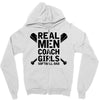 Real Men Coach Girls Softball Dad Zipper Hoodie