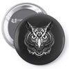 owl ornate Pin-back button