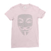 v for vendetta mask guy fawkes cool girls womens cotton t shirt dw01 Ladies Fitted T-Shirt