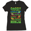 Daddy You Are My Favorite Ninja Ladies Fitted T-Shirt