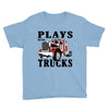 plays with trucks family matching Youth Tee